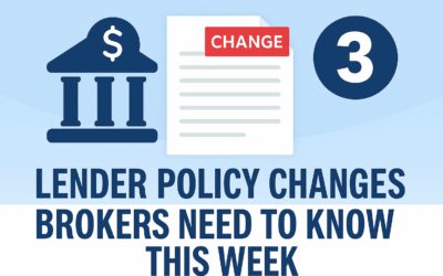 3 Lender Policy Changes Brokers Need to Know This Week