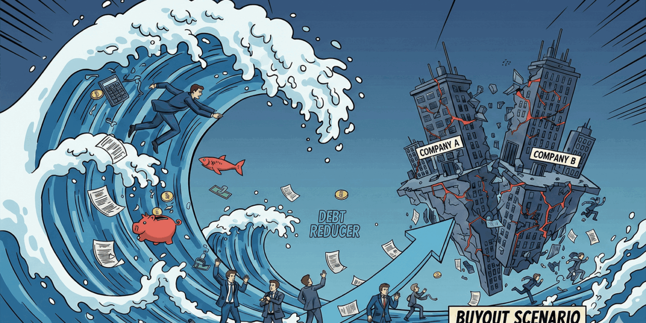 The Separation Tsunami Utilizing Common Debt Reducer and Actual Repayment Policies in Buyout Scenarios