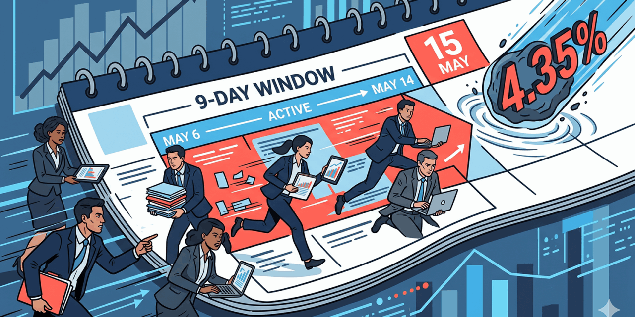 After the Hike: Brokers’ 9-Day Window Before 4.35% Lands on 15 May