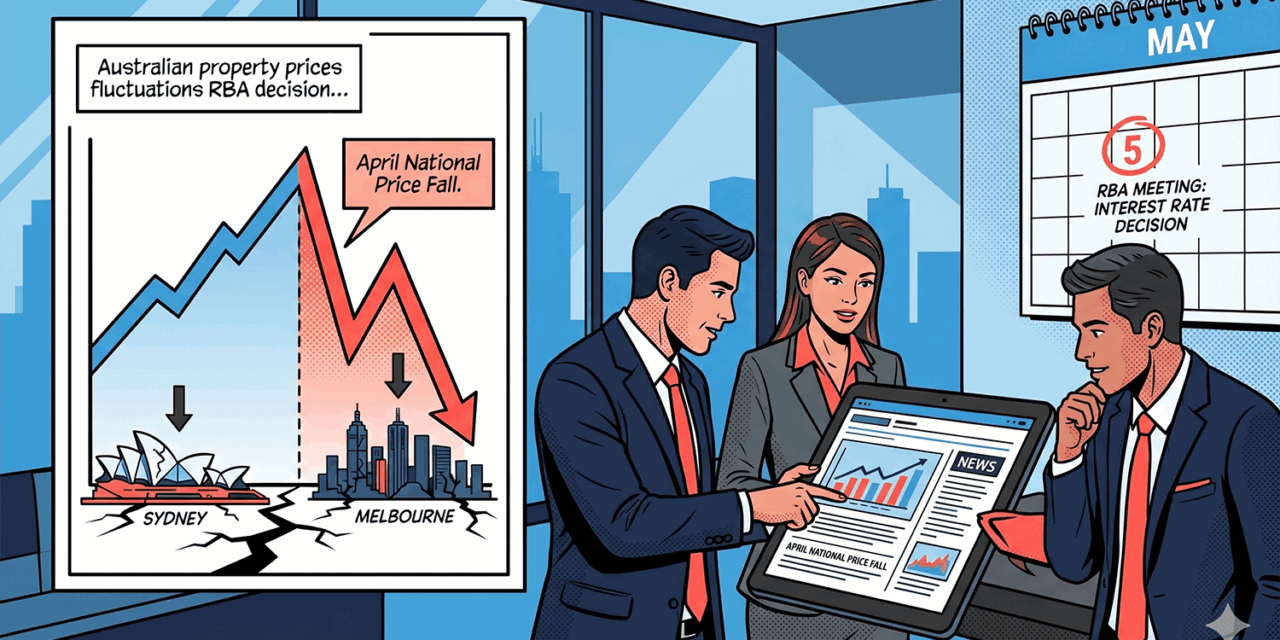 Sydney and Melbourne Crack: What April’s First National Price Fall Tells Brokers Before the May 5 RBA Decision