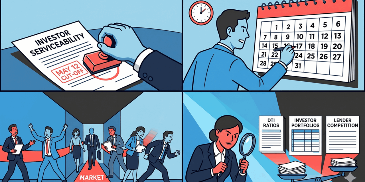 The 12 May Cut-Off: Seven Lenders Have Rewritten Investor Serviceability — Act Before 12 July