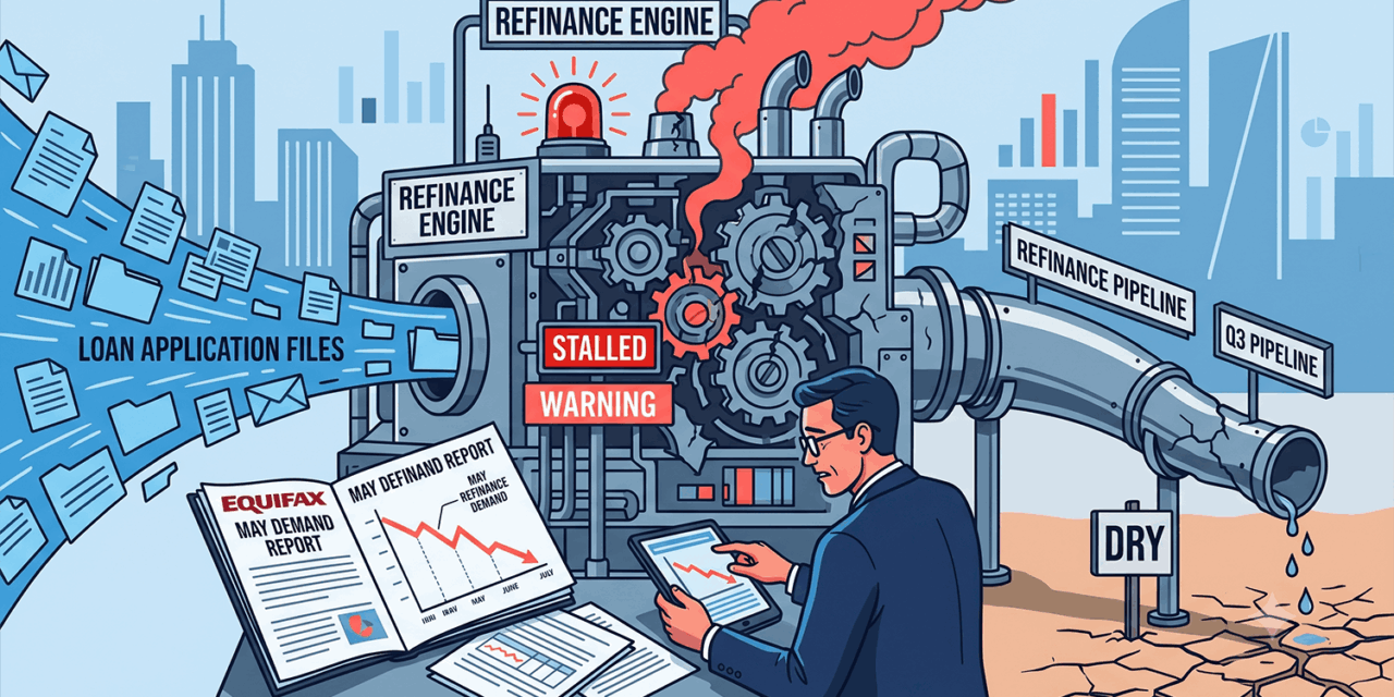 The Refinance Engine Just Stalled: Reading Equifax’s May Demand Slump Before Your Q3 Pipeline Dries Up