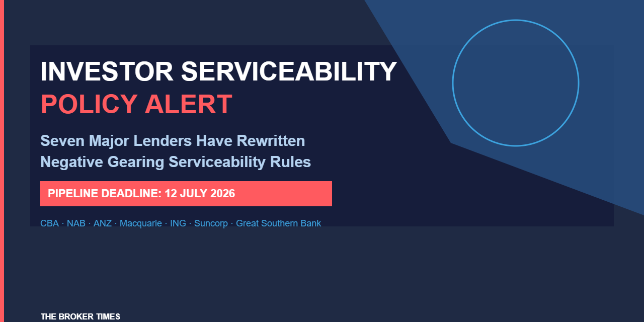 The 12 May Cut-Off: Seven Lenders Have Rewritten Investor Serviceability — Act Before 12 July