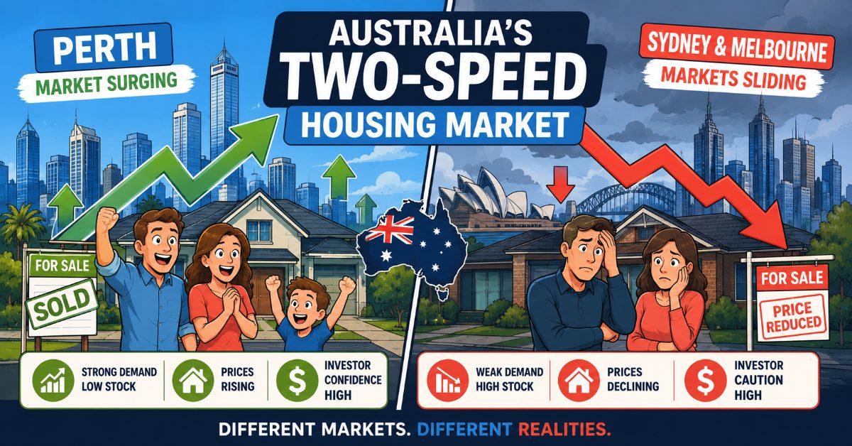 Australias Two Speed Housing Market Perth Surges While Sydney and Melbourne Slide