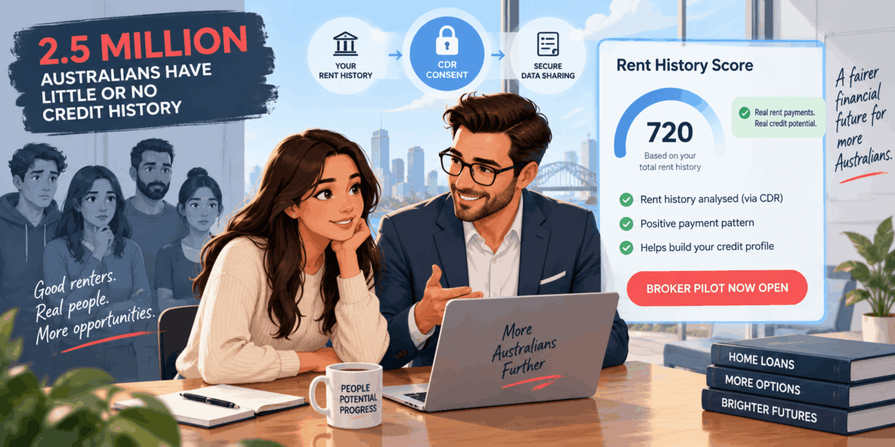 2.5 Million Australians Have Little or No Credit History. The Rent-History Score Built for Them Just Opened a Broker Pilot — and It Runs on CDR Consent