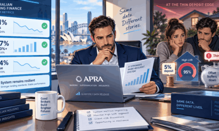 Arrears Fell to 1.01% and LVRs Above 80% Eased to 29.7%. The Same APRA Release Shows a Record-Thin Deposit Tail