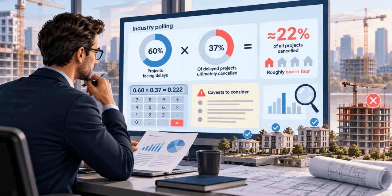 Five Industry Bodies Commissioned the Polling Behind ‘One in Four Projects Cancelled’. The Arithmetic and the Caveats Both Matter