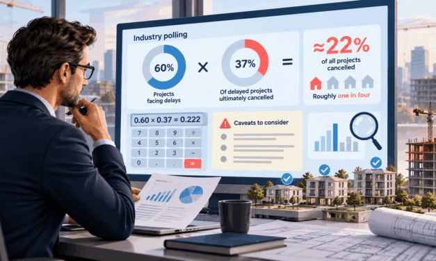 Five Industry Bodies Commissioned the Polling Behind ‘One in Four Projects Cancelled’. The Arithmetic and the Caveats Both Matter