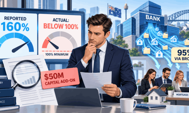 ING Reported a 160% Liquidity Ratio. APRA Says the Real One Dipped Below 100%. It Writes More Than 95% of Its Book Through You
