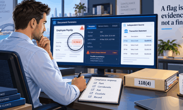 Outsource Financial Put Document Forensics on the Broker’s Desk. What Happens After a Flag Is Governed by Section 118(4)