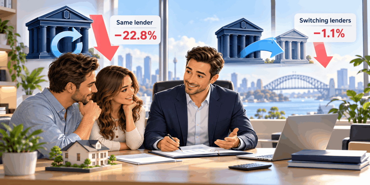 Refinancing With the Same Lender Fell 22.8%. Switching Lenders Fell 1.1%. In May the Gap Between Them Was Under Three Points