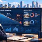 NAB Forecasts an 11% Peak-to-Trough Fall and the Capitals Are 6.4% Down. Adelaide Has Two-Thirds of Its Decline Still Ahead — Melbourne a Third