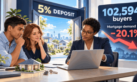 The 5% Deposit Scheme Cleared 102,594 Buyers in Its First Expanded Year. First Home Buyer Mortgage Demand Still Fell 20.1%