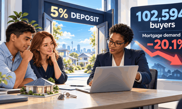 The 5% Deposit Scheme Cleared 102,594 Buyers in Its First Expanded Year. First Home Buyer Mortgage Demand Still Fell 20.1%