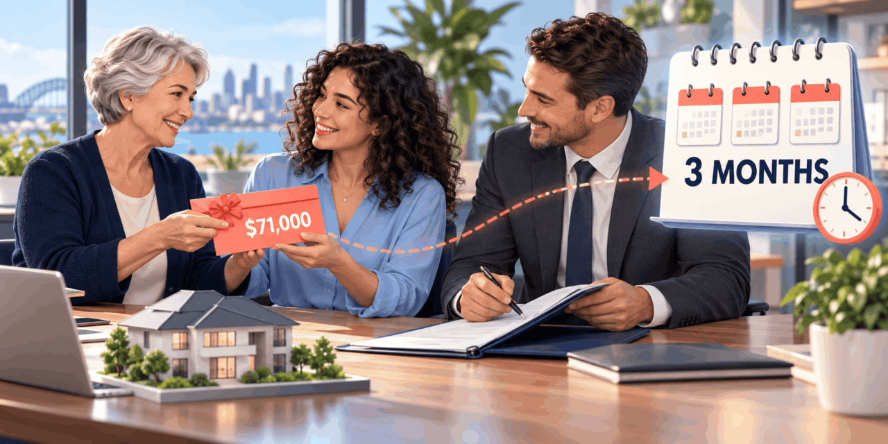 The Average Family Contribution to a Deposit Rose to $71,000. On Macquarie Bank’s Policy, a Gift Only Counts as Genuine Savings After Three Months