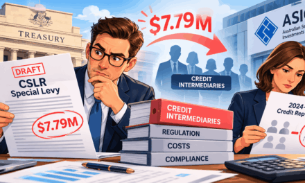 Treasury’s Draft Puts $7.79m of the CSLR Special Levy on Credit Intermediaries. ASIC Prices That Sub-Sector Off Your 2024–25 Credit Rep Count