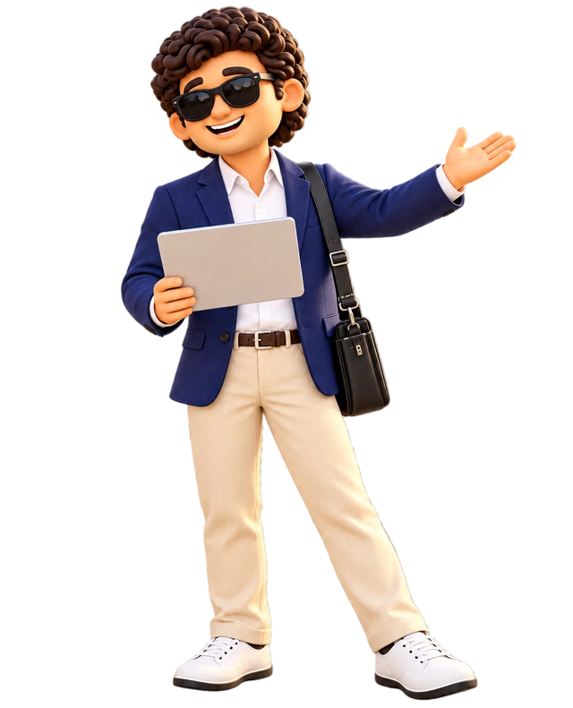 Jack holding a tablet